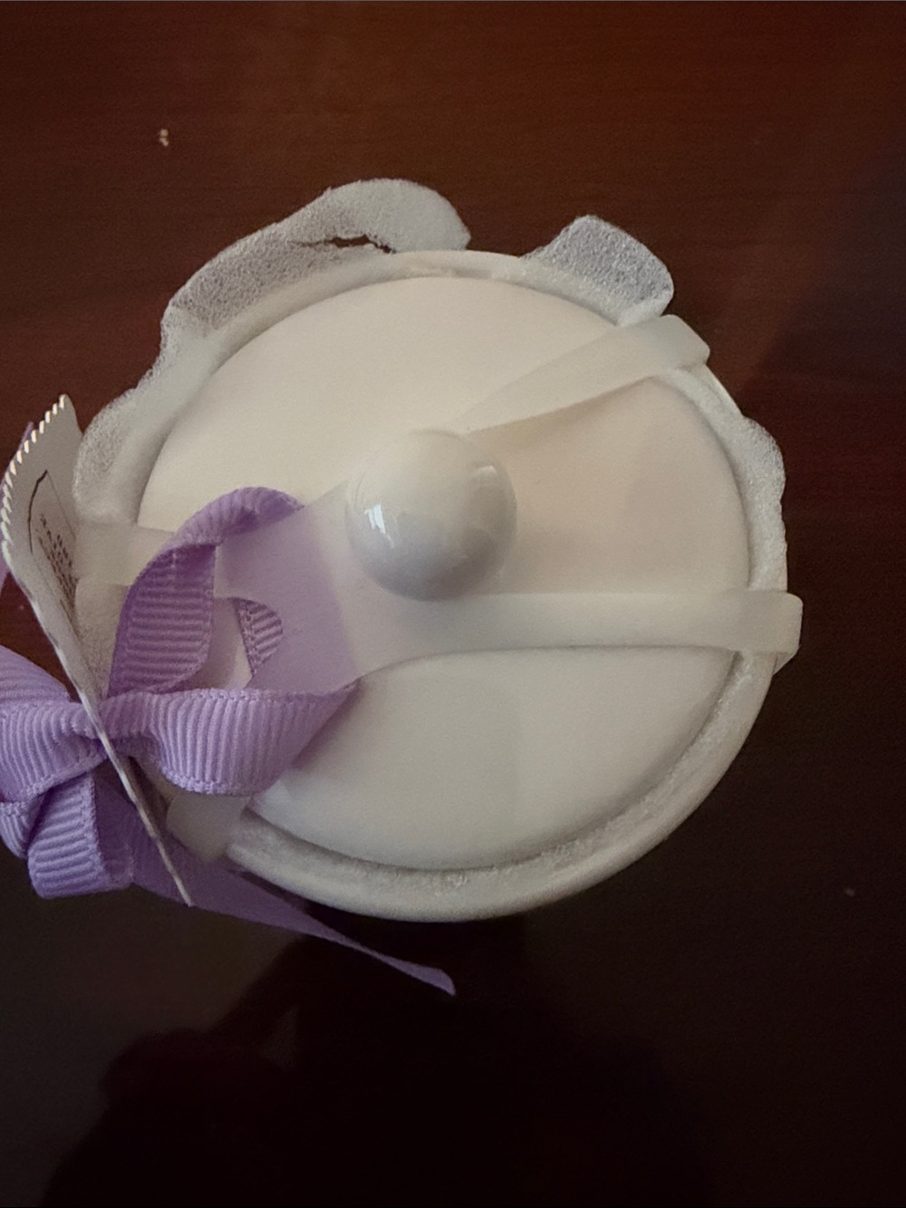 Rae Dunn Cream Sugar Jar with Purple Floral Accents - Picture 5 of 5